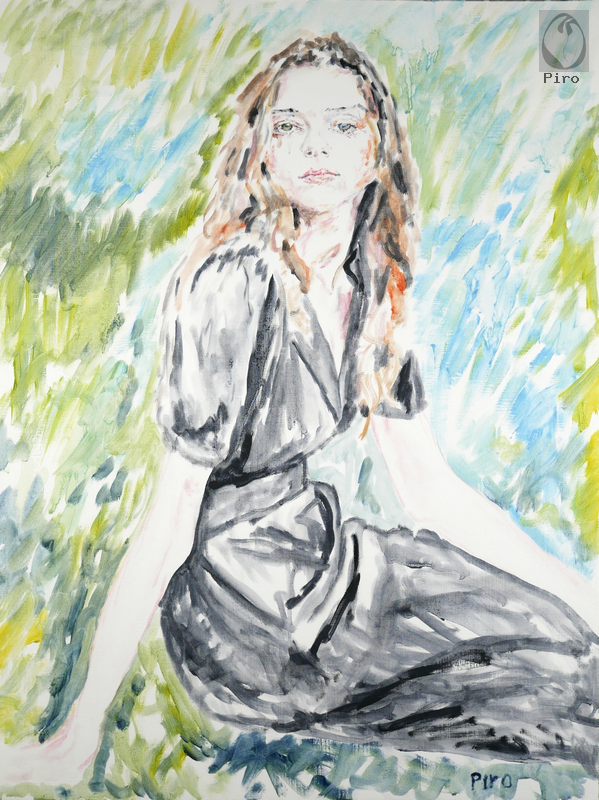 oil on paper - olio su carta di Piro